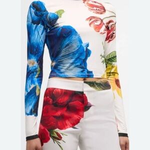 Alice + Olivia Delaiana Long Sleeve Top